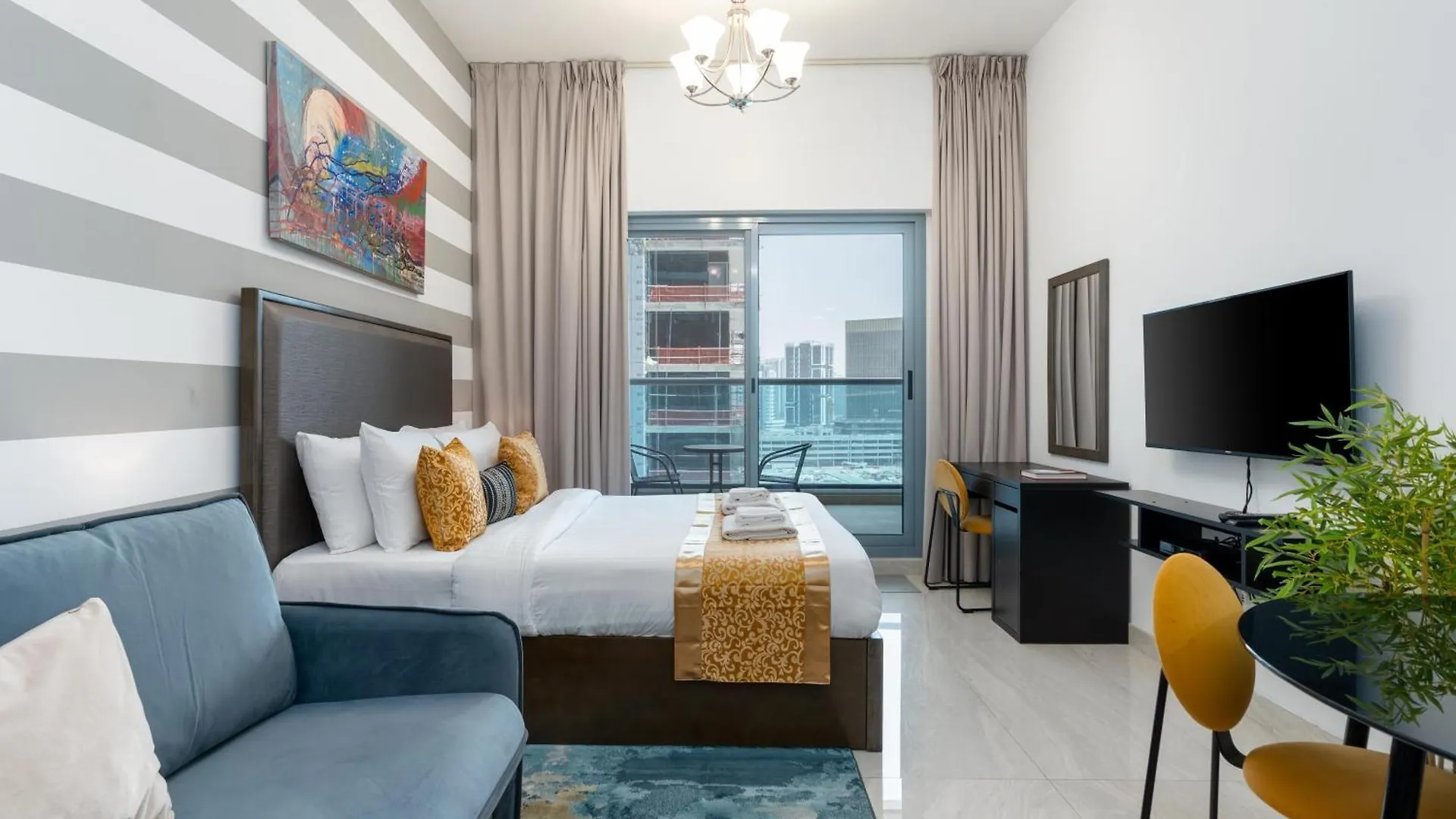 アパート Vacay Lettings - Elite Residence Business Bay - Studio ドバイ